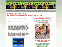Tablet Screenshot of boomerparties.com